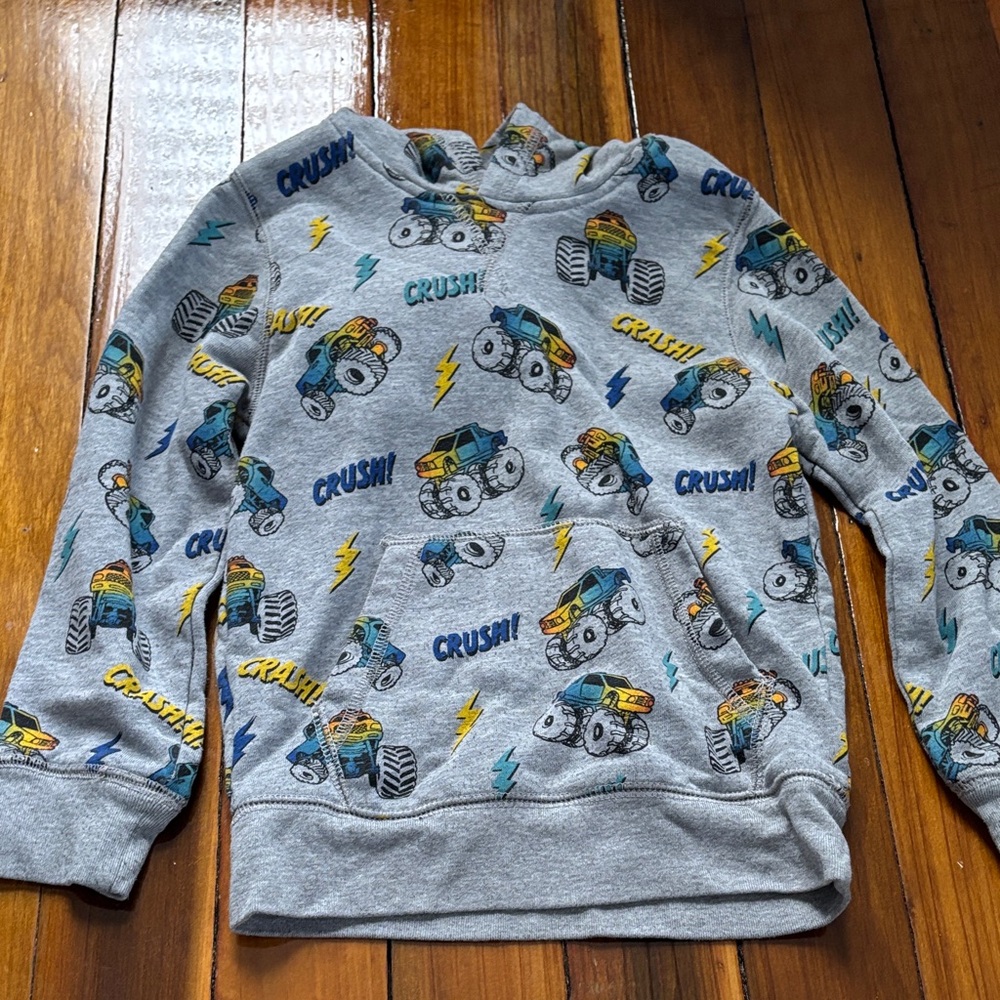 Garanimals Gray Monster Truck Hoodie